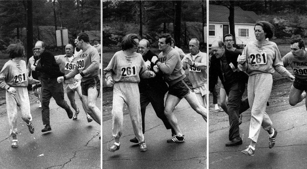 Kathrine Switzer at the 1967 Boston Marathon