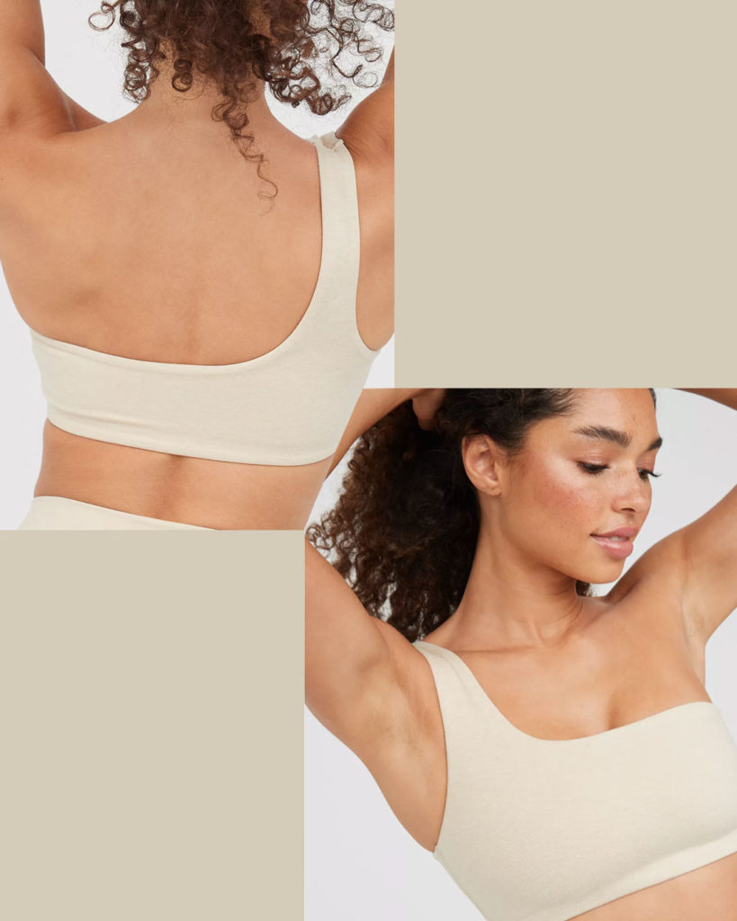 Classic Ribbed One Shoulder Sports Bra - White